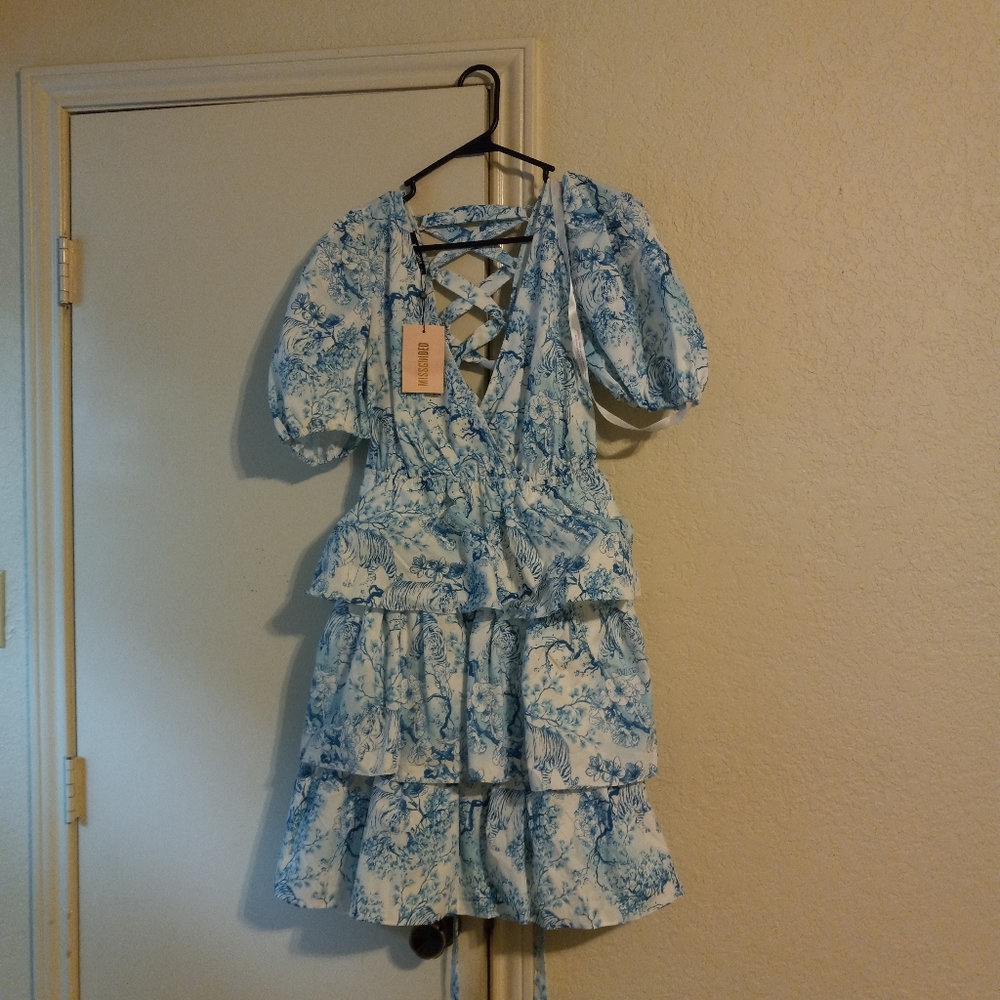 Open back tier dress